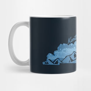 Kentucky Mountain Biking Blues State Outline Bike Lover Mug